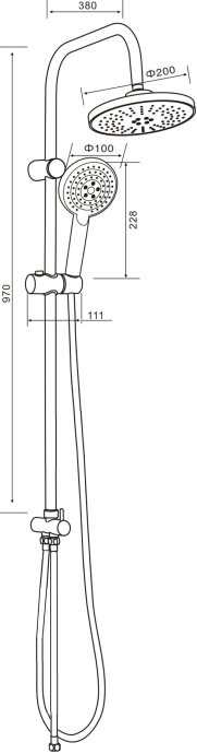 Душевая стойка STWORKI Ставангер SV-03cr - 7