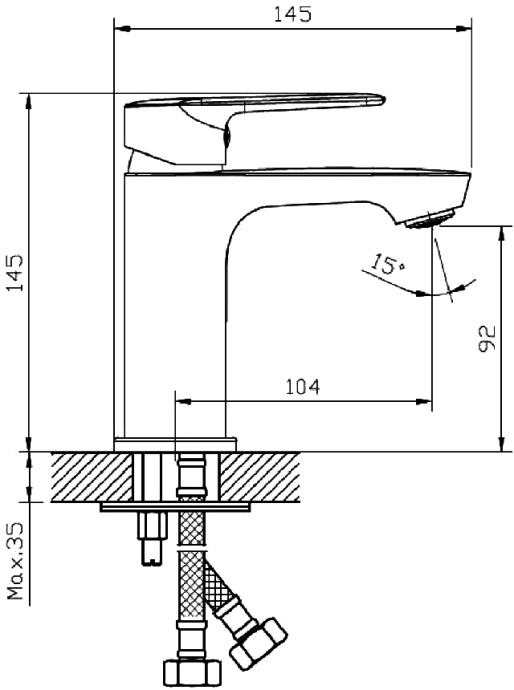 Смеситель для раковины STWORKI Хельсингборг XE-01cr - 4