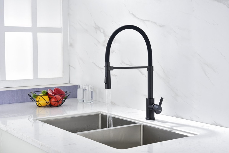 Смеситель для кухни Paulmark Halt темно - серый матовый Ha214021-401 - 3