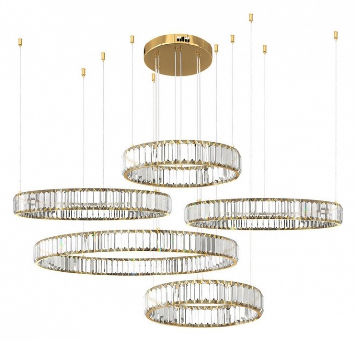 Подвесной светильник Loft it Crystal ring 10135/5 Gold - 0