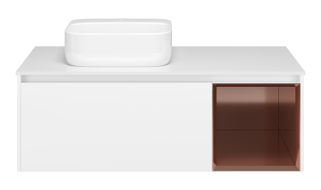 Тумба под раковину Misty Севан 105 белая глянцевая П-Сев-01105-011Я - 0