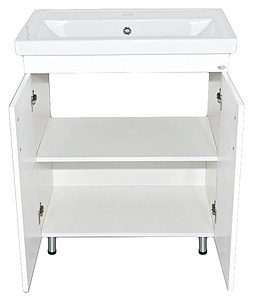 Тумба с раковиной Misty Фостер 50 белая глянцевая УТ000010037 - 1