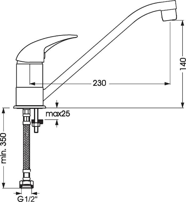 Смеситель для кухонной мойки Vidima Orion хром  BA006AA - 2