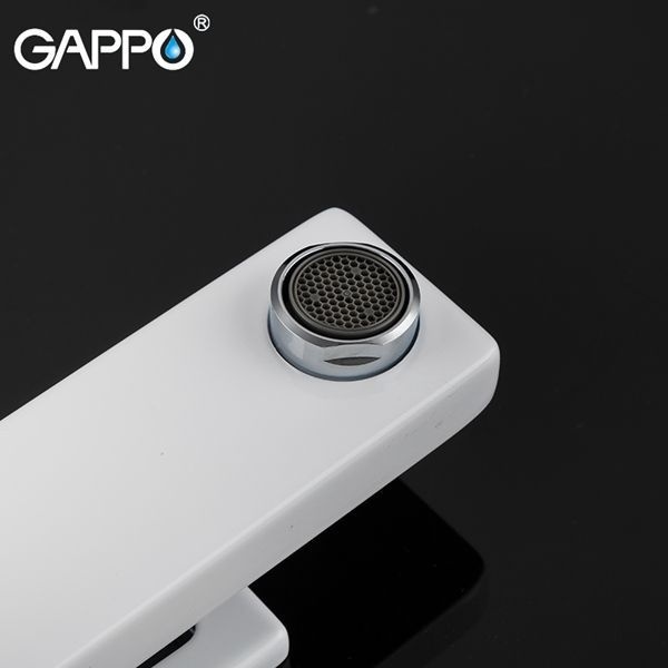 Смеситель для раковины Gappo хром белый G1017-8 - 5