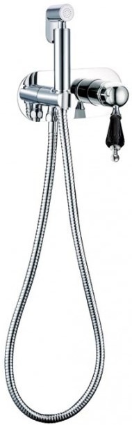Гигиенический душ Boheme Medici хром с черным кристаллом Swarovski 424-BSW - 0