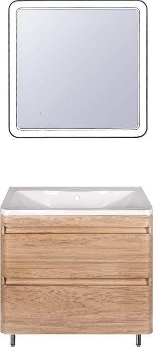 Тумба для комплекта Style Line Атлантика 80 Люкс Plus, напольная, ясень перламутр ЛС-00000688 - 2