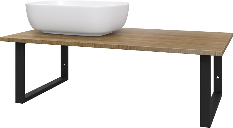 Мебель для ванной DIWO Элиста 100 светлое дерево, с раковиной Moduo 50 Square, в скандинавском стиле, овальная (гарнитур, мебель) 555416 - 4