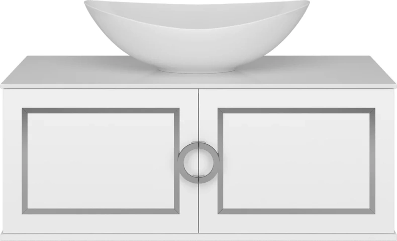 Тумба под раковину Brevita Steffany 105 белый  STEF-06105-01-01h - 0