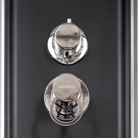 Душевая кабина Deto BM 90х90 с подсветкой, хром  BM4590NLEDBLACK - 6