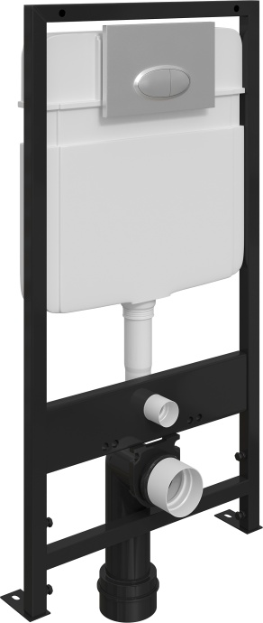 Комплект Унитаз подвесной STWORKI Хальмстад SETK2804-0606-001-1-6000 с микролифтом + Система инсталляции для унитазов EWRIKA ProLT 0026-2020 с кнопкой смыва 0050 хром матовый 560231 - 1