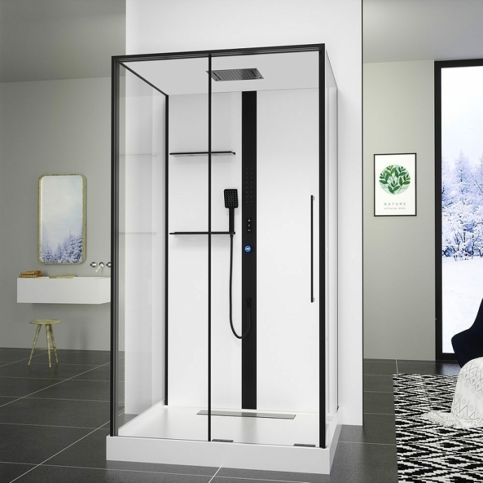 Душевая кабина Black&White Galaxy 115х90 черная 8038000 - 1