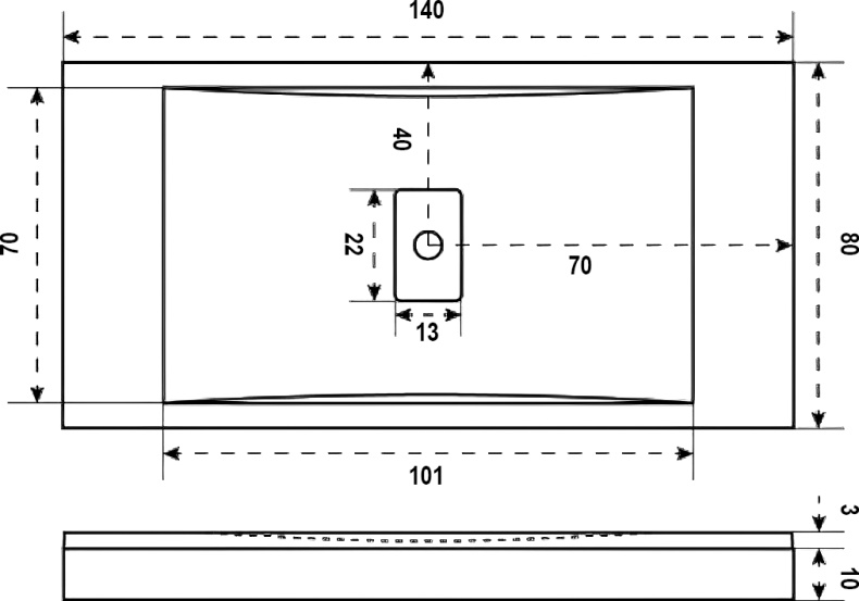Поддон для душа Good Door Flow 140x80, с ножками и экраном ЛП00117 - 2