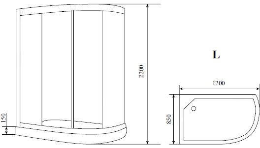 Душевая кабина Timo Standart T-1102 L - 7
