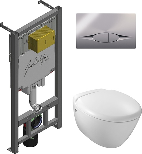 Комплект Jacob Delafon Presquile E29025-NF-M7 кнопка хром - 0