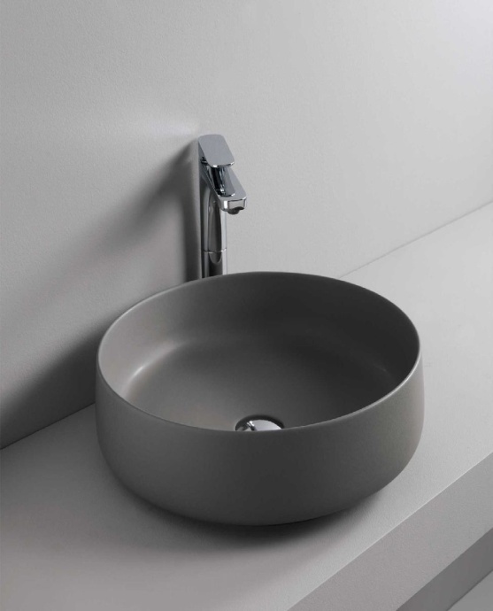 Раковина накладная ArtCeram Cognac 42 серый матовый  COL001 15;00 - 1