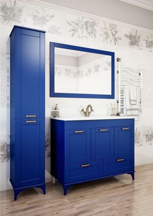 Шкаф-пенал Sanflor Ванесса 2 L напольный, индиго C000005886 - 1