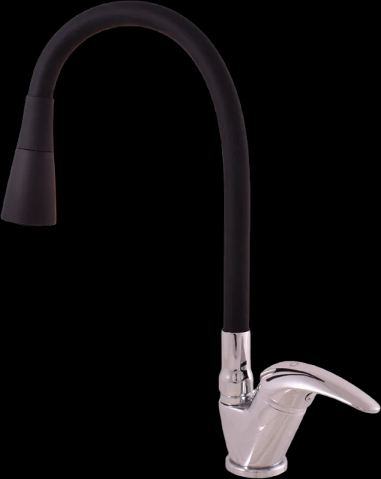 Смеситель для кухни Rav Slezak Sazava с гибким изливом черный матовый - хром SA506.5/13 - 0