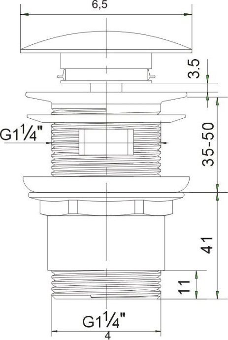 Донный клапан для раковины 1 Orange X1-004br ,бронза - 1
