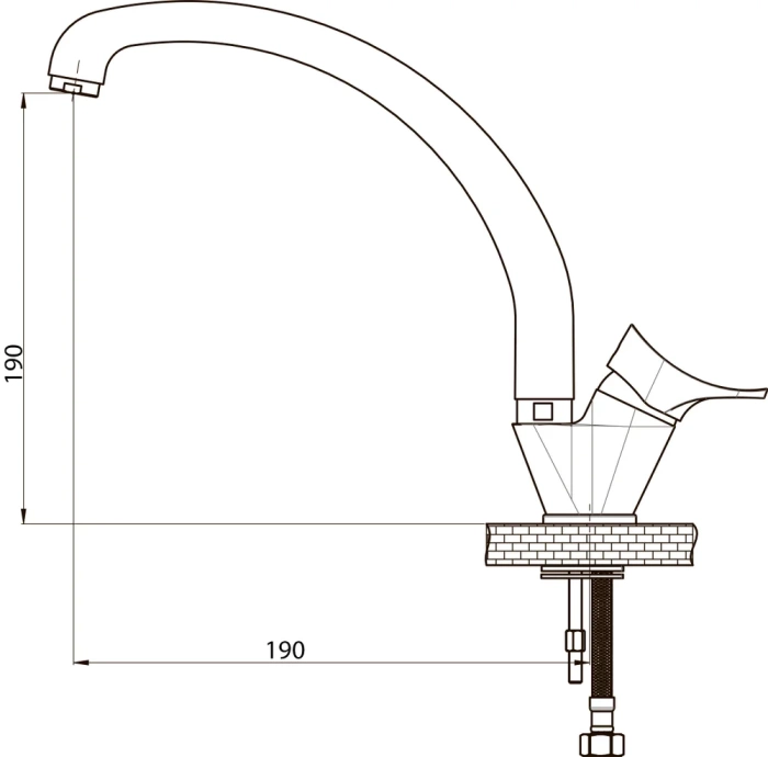 Смеситель для кухни GPD Florus хром MTE170 - 10