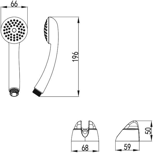 Душевой гарнитур с держателем Milardo  3301F68M16 - 1