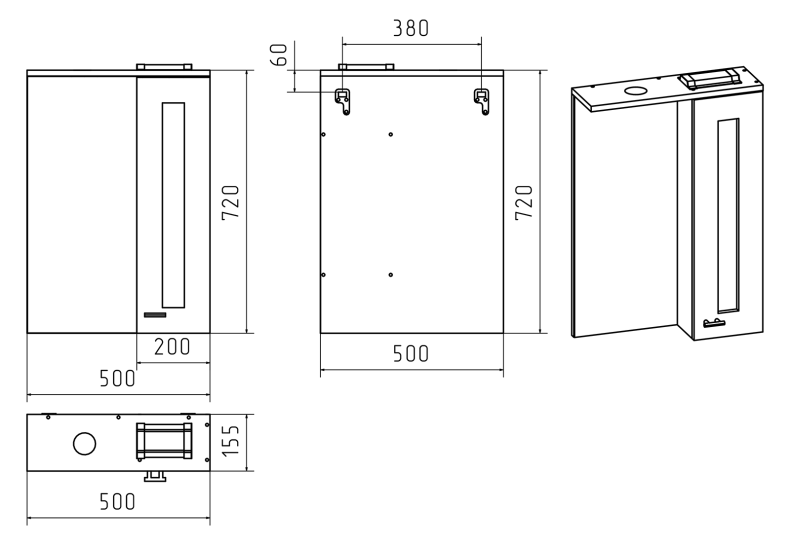 Зеркало-шкаф Misty Урал 50 правое белое с подсветкой Э-Ура-04050-021П - 4