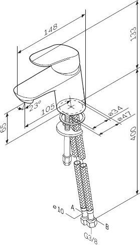 Смеситель Am.Pm Like F8002116 для раковины - 10