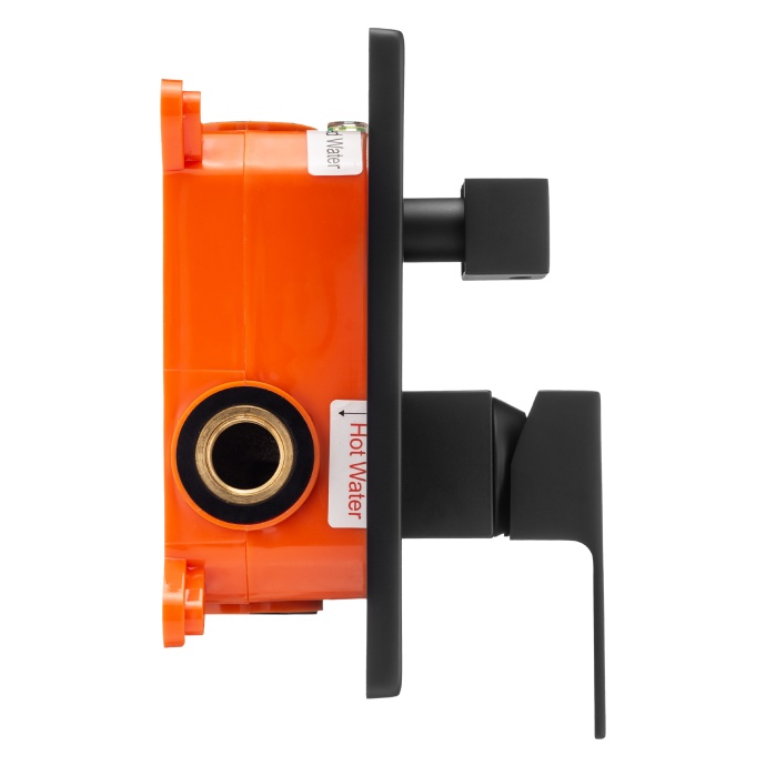 Swedbe Platta Смеситель встраиваемый подключение на 2 выхода в монтажном боксе, цвет: черный 5519B - 1