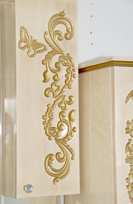 Зеркало Misty Бабочка 120 бежевый, патина Л-Баб04120-033Св - 6