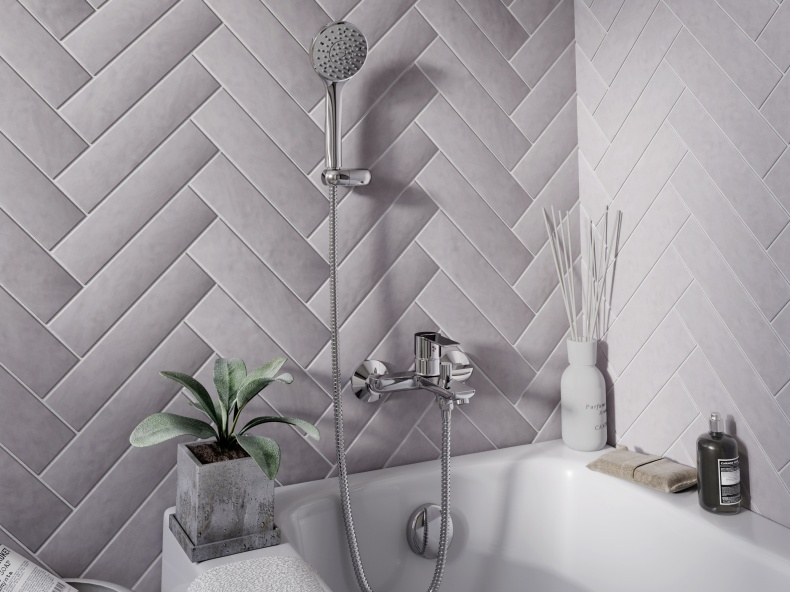 Душевой гарнитур STWORKI by Damixa Дублин HFDB91100, хром с лейкой на настенном держателе - 6