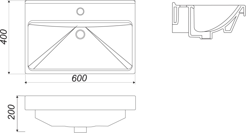 Тумба с раковиной Misty Мадрид 60 FST60SLWB01 - 6