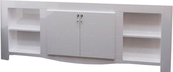 Экран Фэма Бомонд с открытыми полками белый глянец БОМОНД_Э-БМ 180/2 - 0