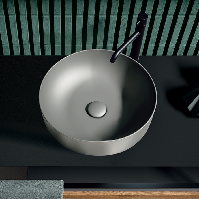 Раковина накладная Kerasan Nolita 40 серый матовый  534489 - 1