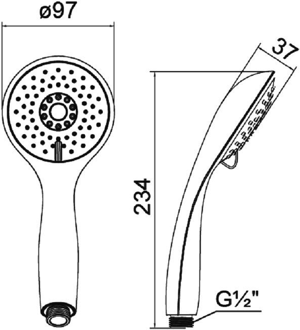 Душевая лейка Milardo 3203F97M18 - 1