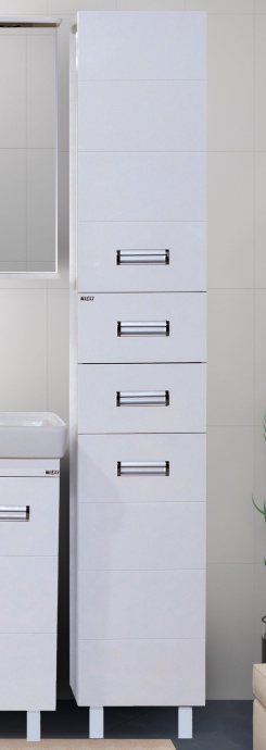 Шкаф-пенал Misty Селена 35 R с бельевой корзиной П-Сел05035-01БкП - 0