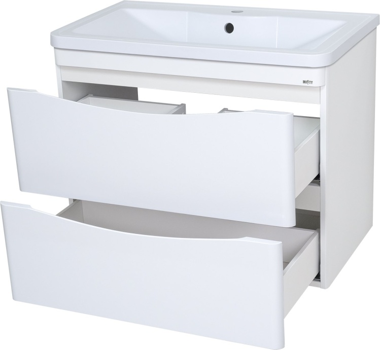 Тумба под раковину Misty Атлантик 70 белая глянцевая П-Атл-01070-011П2Я - 2