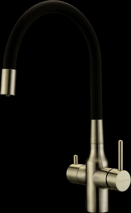 Смеситель для кухни Paulmark Salix с гибким изливом бронза - черный матовый Sa213419-BR - 0