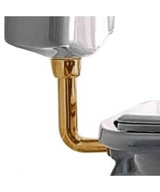 Труба средняя к подвесному бачку Kerasan Retro 757193 бронза - 0