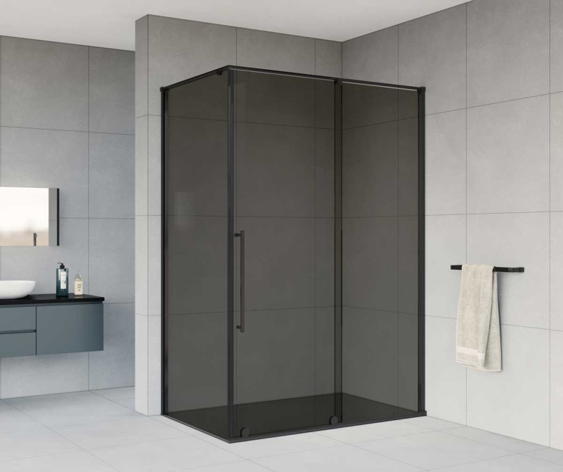 Душевой уголок Vincea Arno 120х90 профиль черный стекло тонированное VSR-1A9012CGB - 1