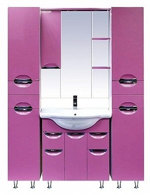 Зеркало Misty Жасмин 75 с подсветкой, розовый L П-Жас02075-122СвЛ - 2