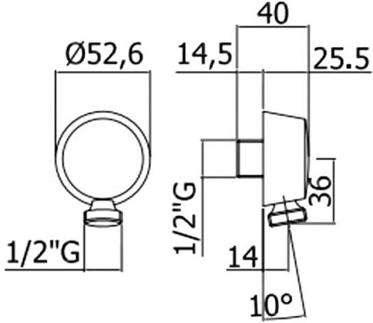 Шланговое подключение Paffoni Lusso ZACC130NO - 1
