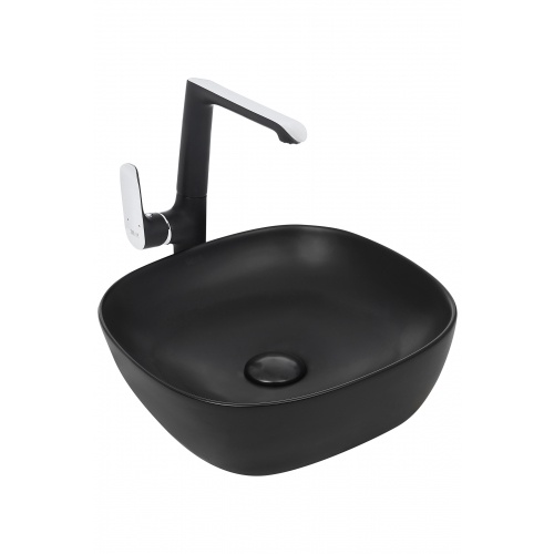 Раковина накладная Weltwasser WW ELBACH 2184 MB 37 матовый черный  10000004527 - 0