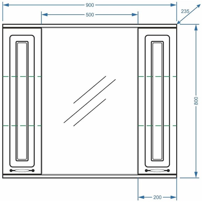 Зеркало-шкаф Stella Polar Кармела 90 с подсветкой белый SP-00000186 - 3