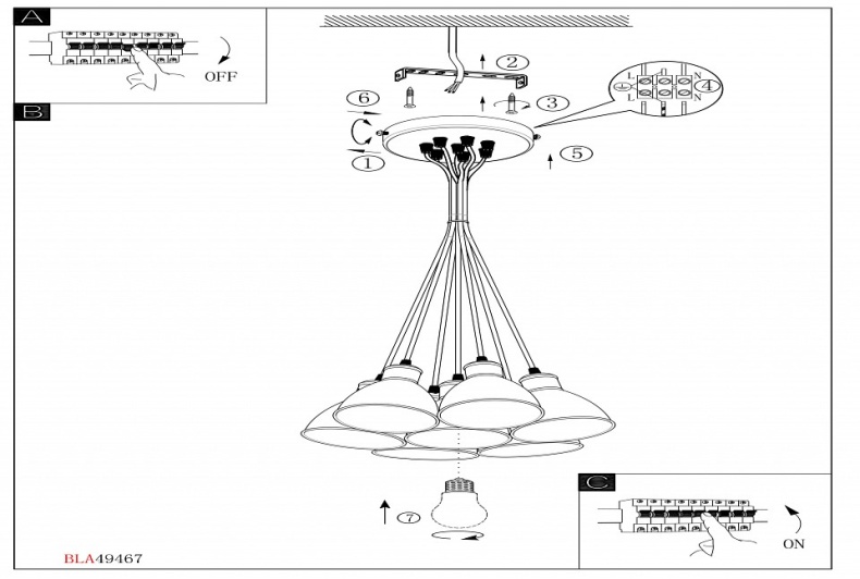 Подвесная люстра Eglo ПРОМО Priddy 49467 - 2