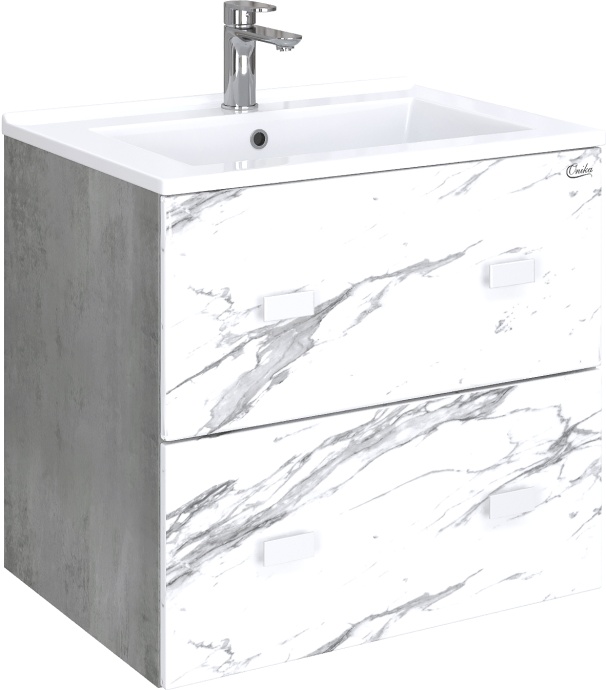 Тумба под раковину Onika Марбл 65 мрамор/камень бетонный  106548 - 0