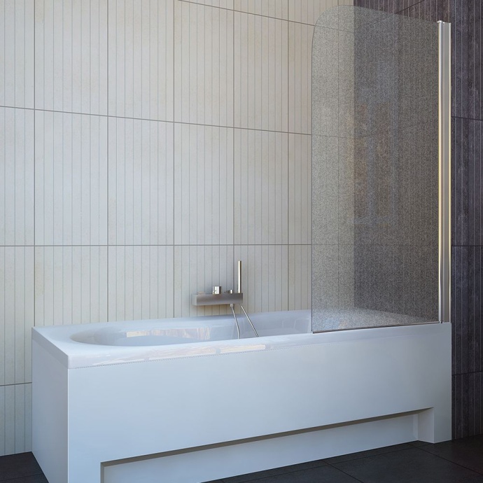 Шторка на ванну Koller Pool Waterfall Line QP93 R Chrome Grape QP93(right) chrome,clear - 0