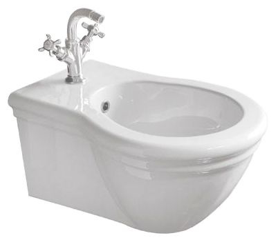 GLOBO Paestum Биде подвесное 57*38см с 1 отв. под смеситель, с комплектом креплений, цвет: белый PAS10.BI*1 - 0