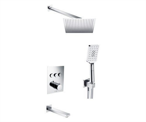 A171919 Встраиваемый комлплект для ванны с верхней душевой насадкой, лейкой и изливом - 0