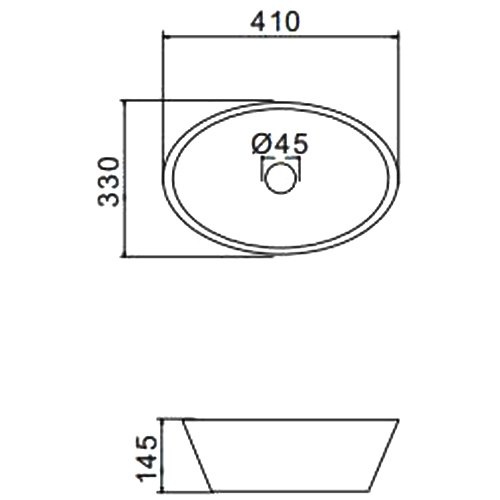 Раковина фаянсовая Gappo GT304 - 1