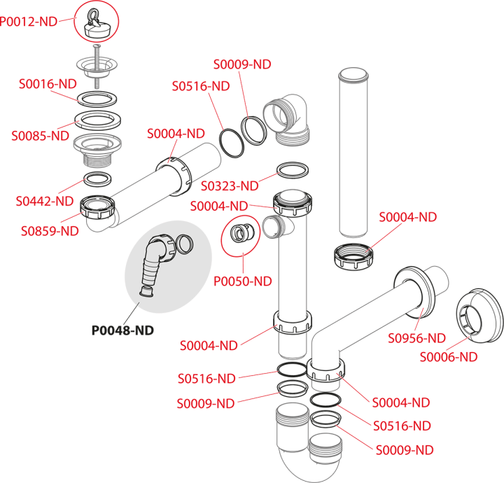 Сифон для раковины AlcaPlast   A413 - 2