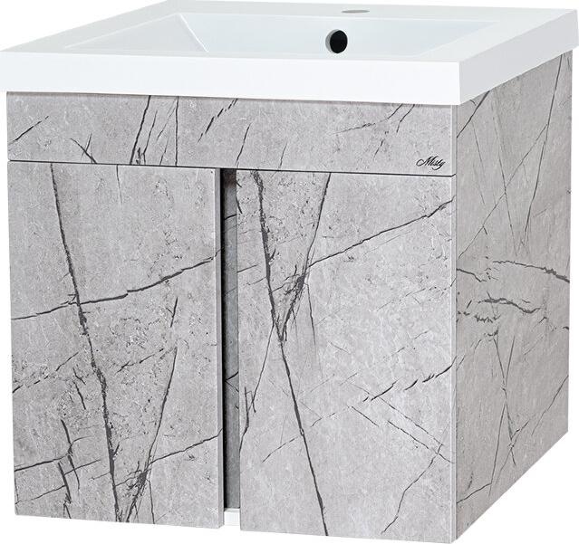 Тумба под раковину Misty Торос 100 серая глянцевая П-Тор0100-011 - 0